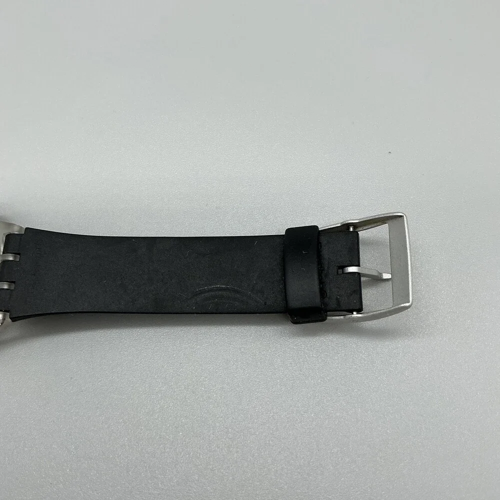 Swatch Irony Diaphane Athens 2004 Mens Watch 42mm Black Chronograph New Battery
